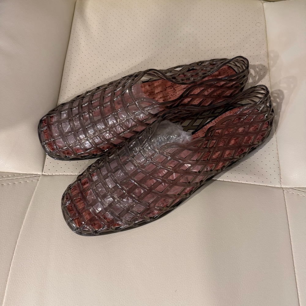 Grey Woven Slip-On Shoes